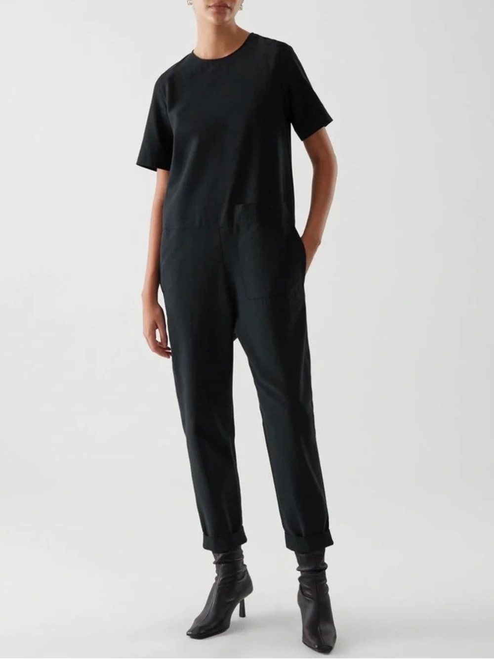 COS Black Short Sleeve Jumpsuit